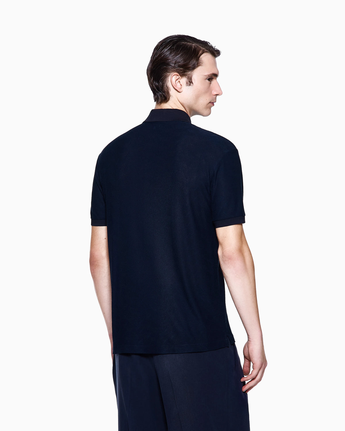 jacquard viscose polo shirt