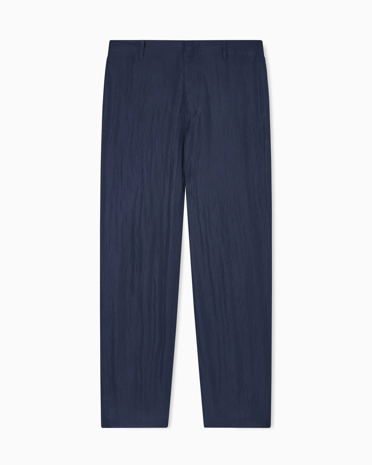 Viscose technical twill flat-front trousers