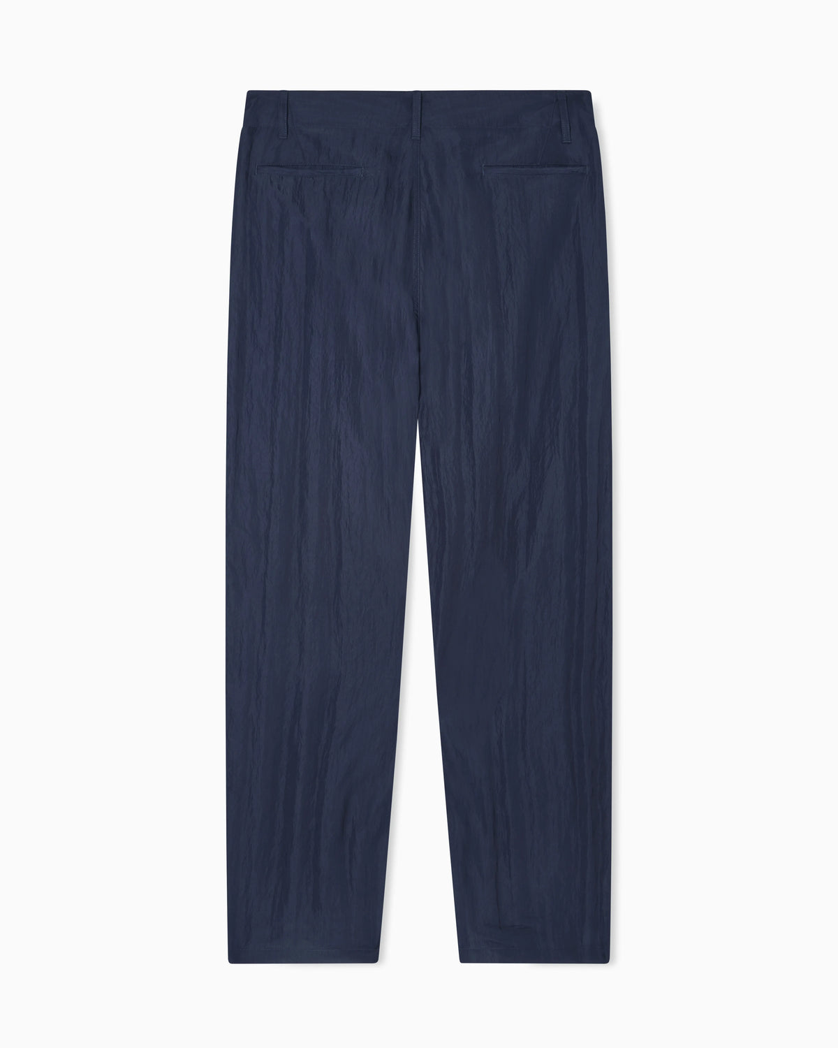 Viscose technical twill flat-front trousers