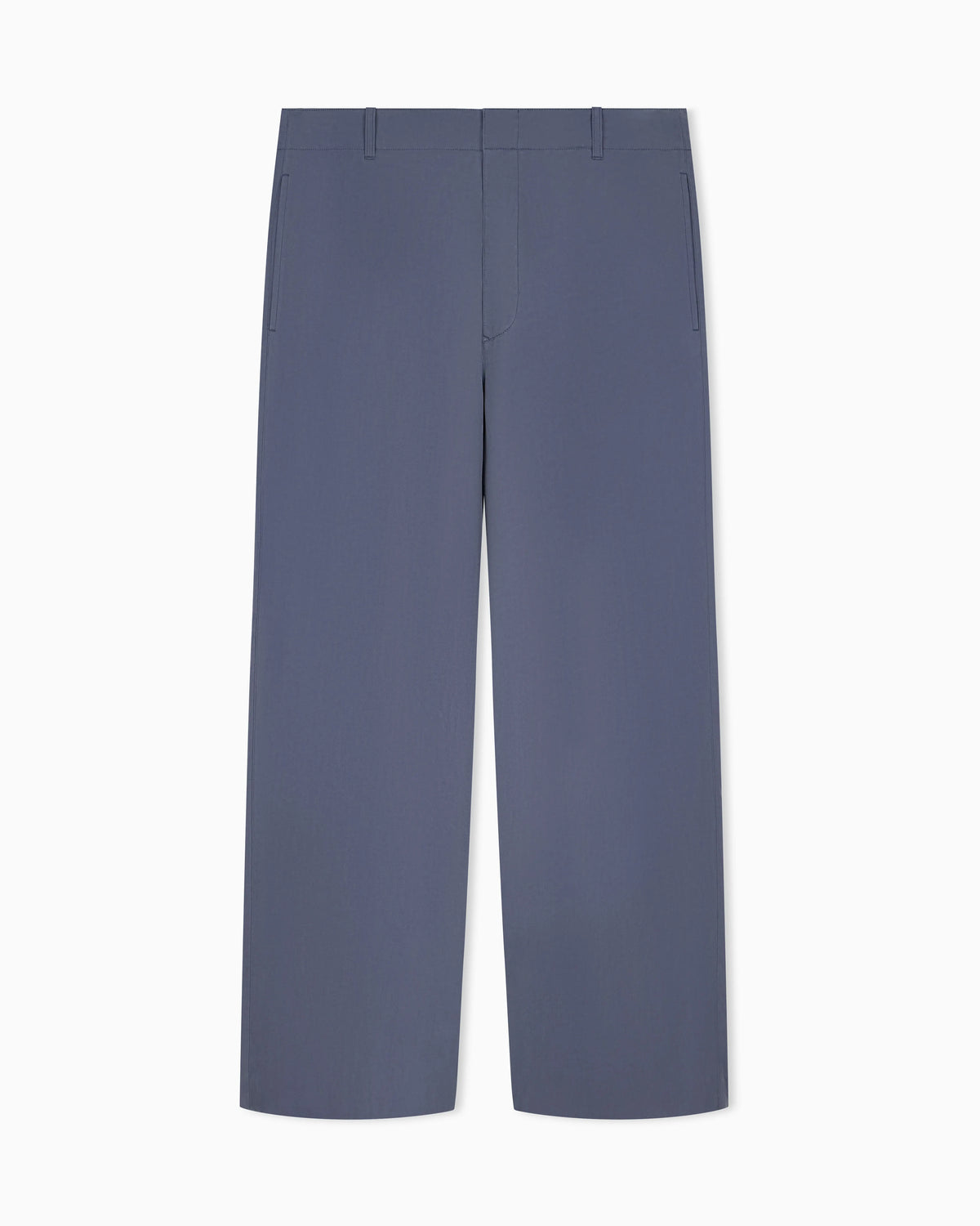 Flat-front trousers in lightweight satin