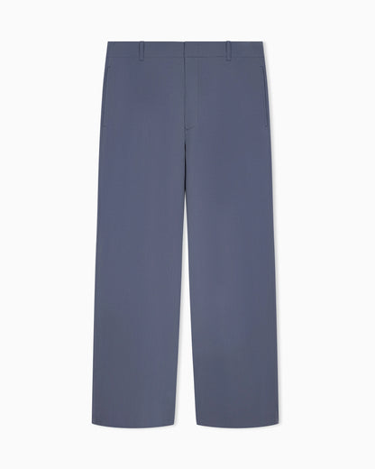Flat-front trousers in lightweight satin