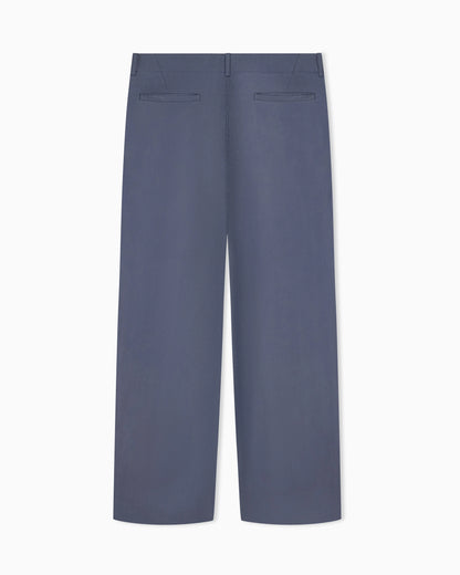 Flat-front trousers in lightweight satin
