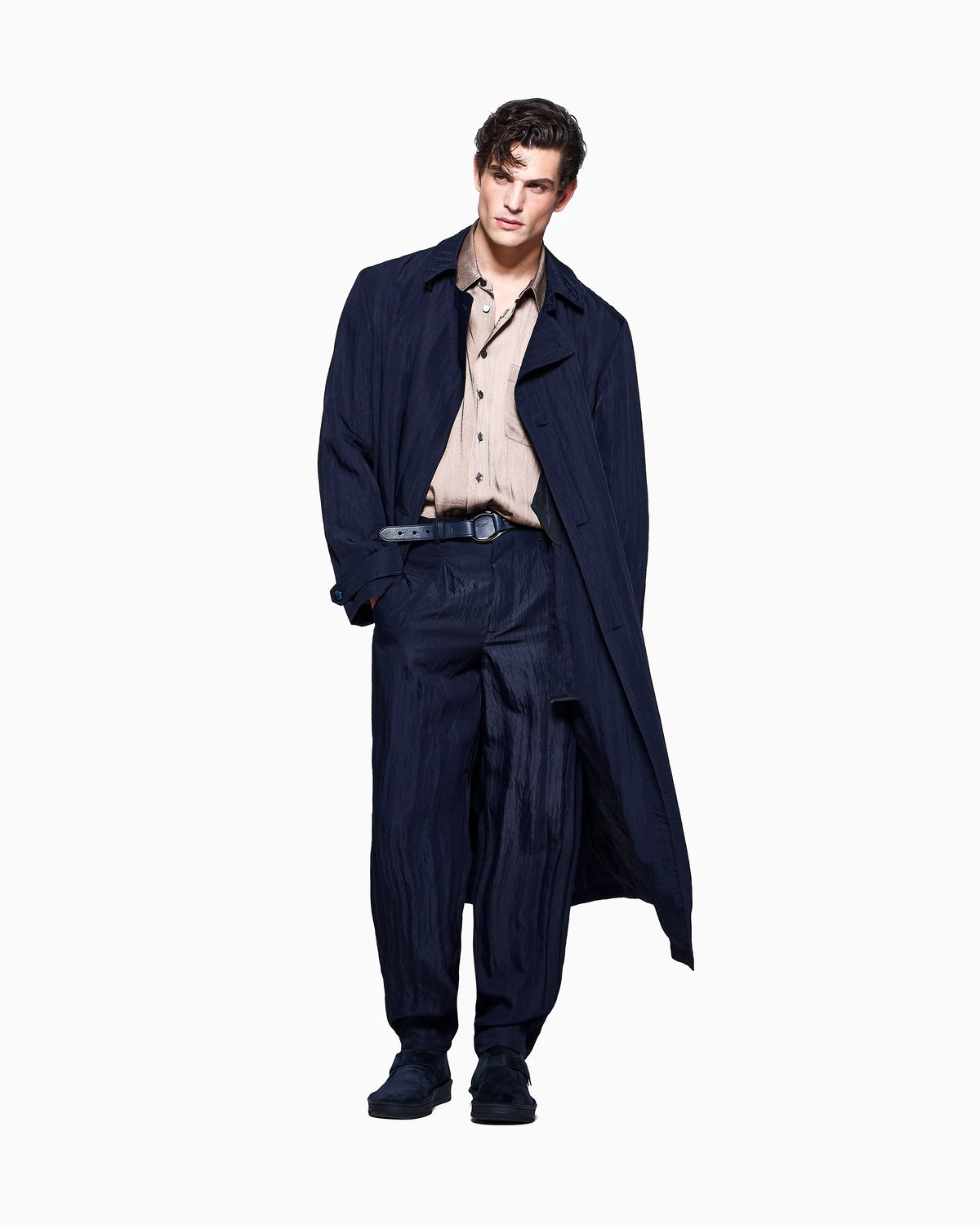 viscose blend satin shirt
