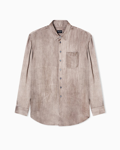 viscose blend satin shirt