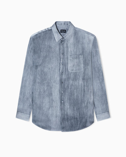 viscose blend satin shirt