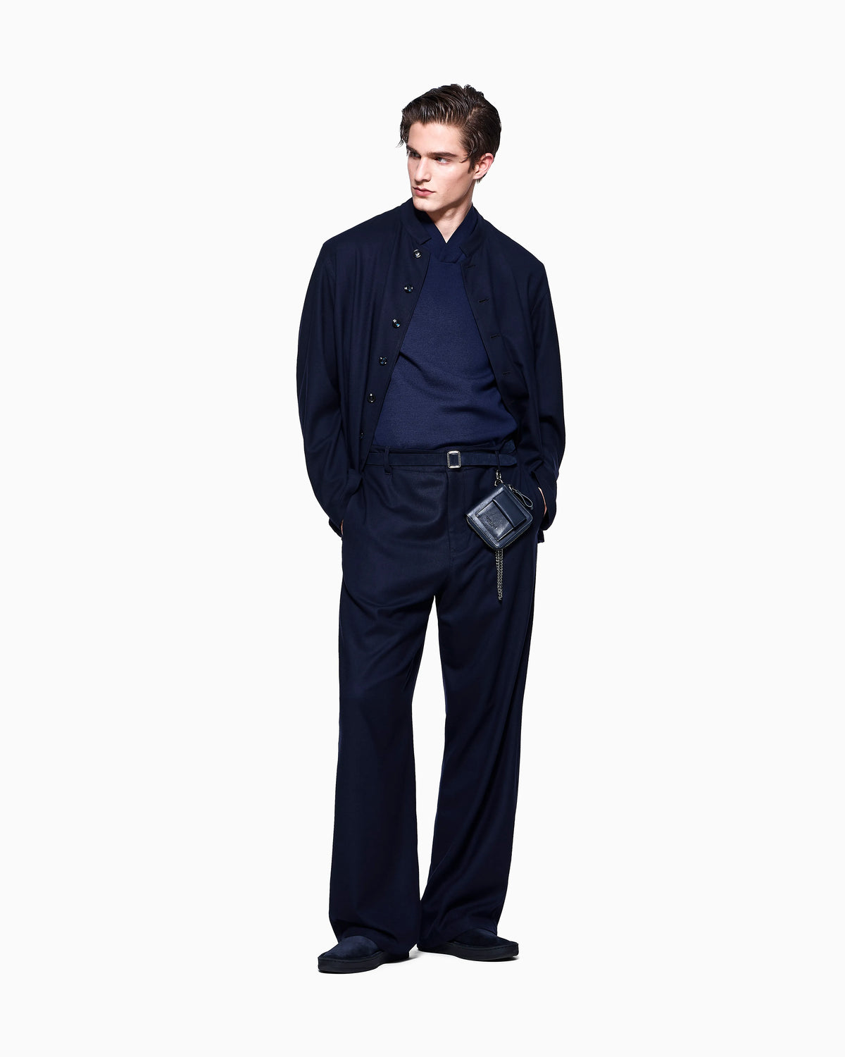 fluid wool blouson