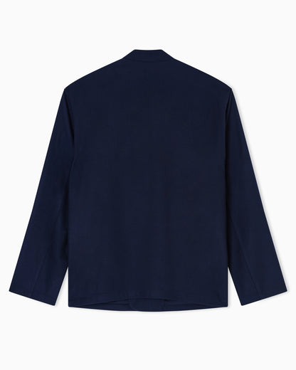 fluid wool blouson