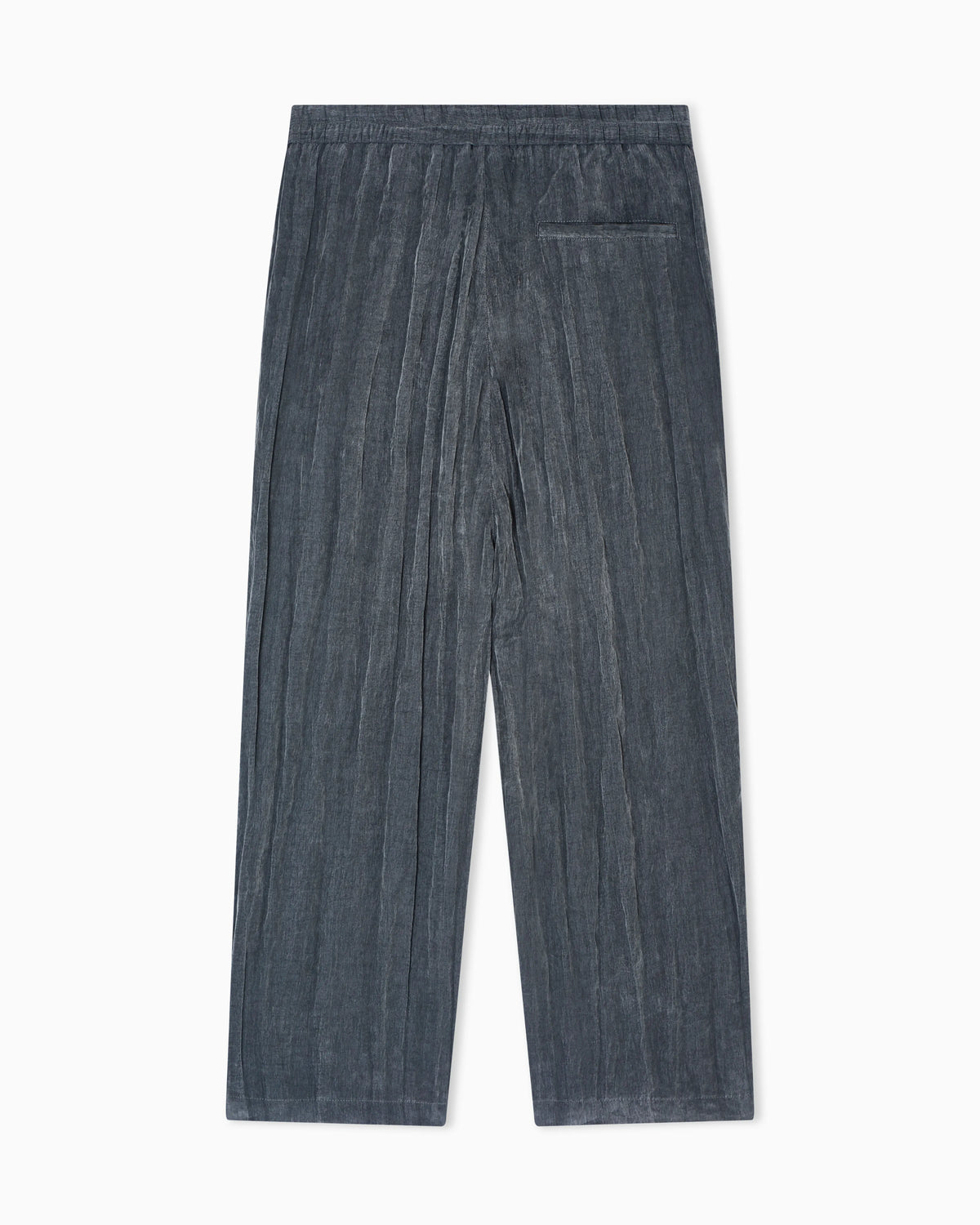 Flat-front trousers in pleated Lyocell and nylon canvas