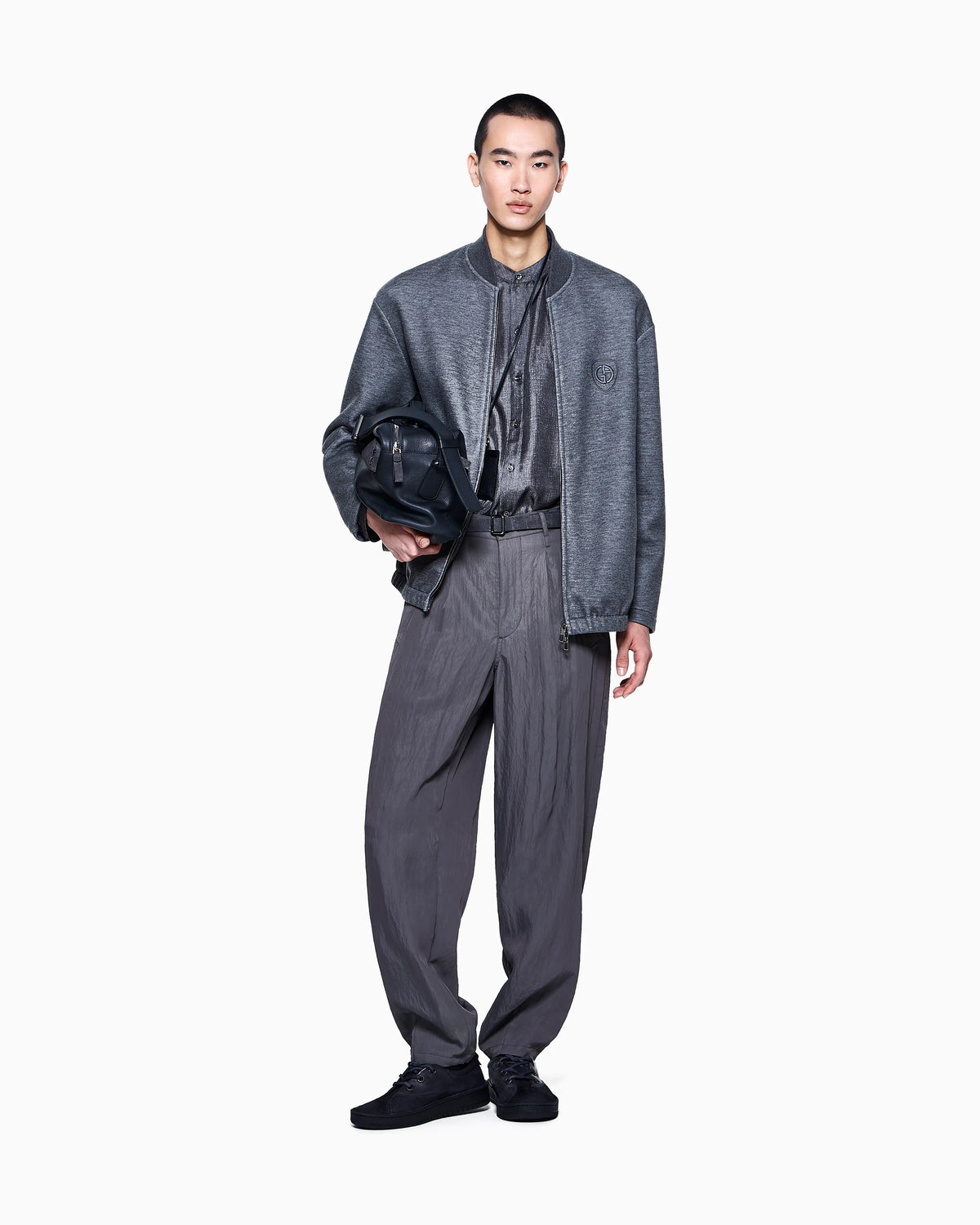 Blouson in modal and cashmere jersey fleece