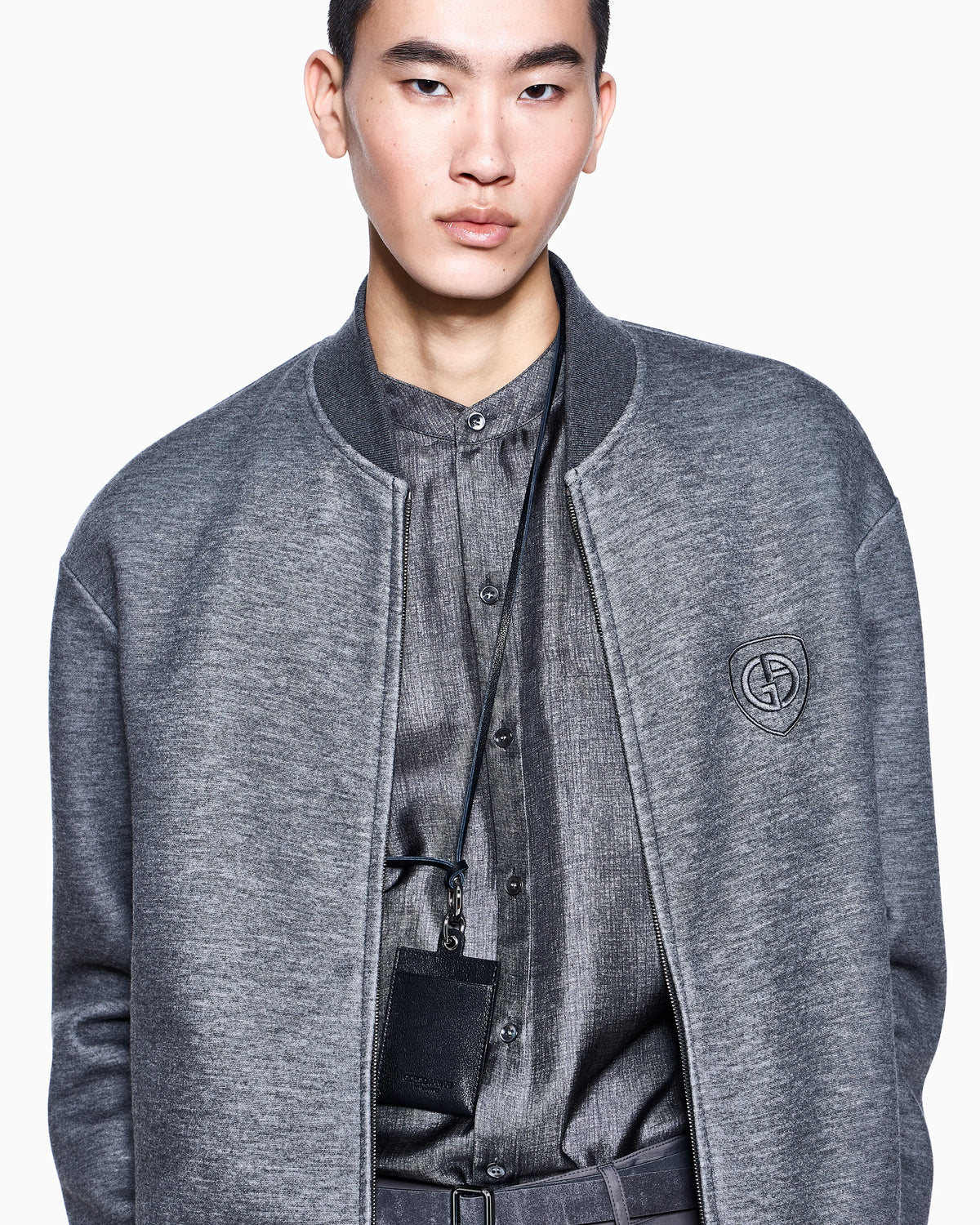 Blouson in modal and cashmere jersey fleece