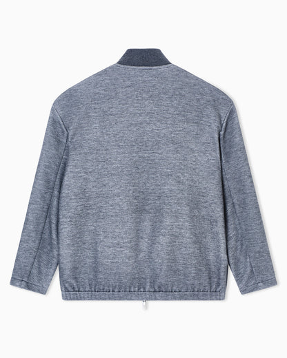 Blouson in modal and cashmere jersey fleece