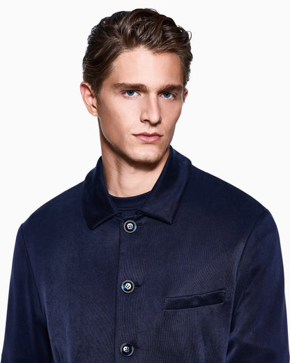 Single-breasted jacket in a cupro blend