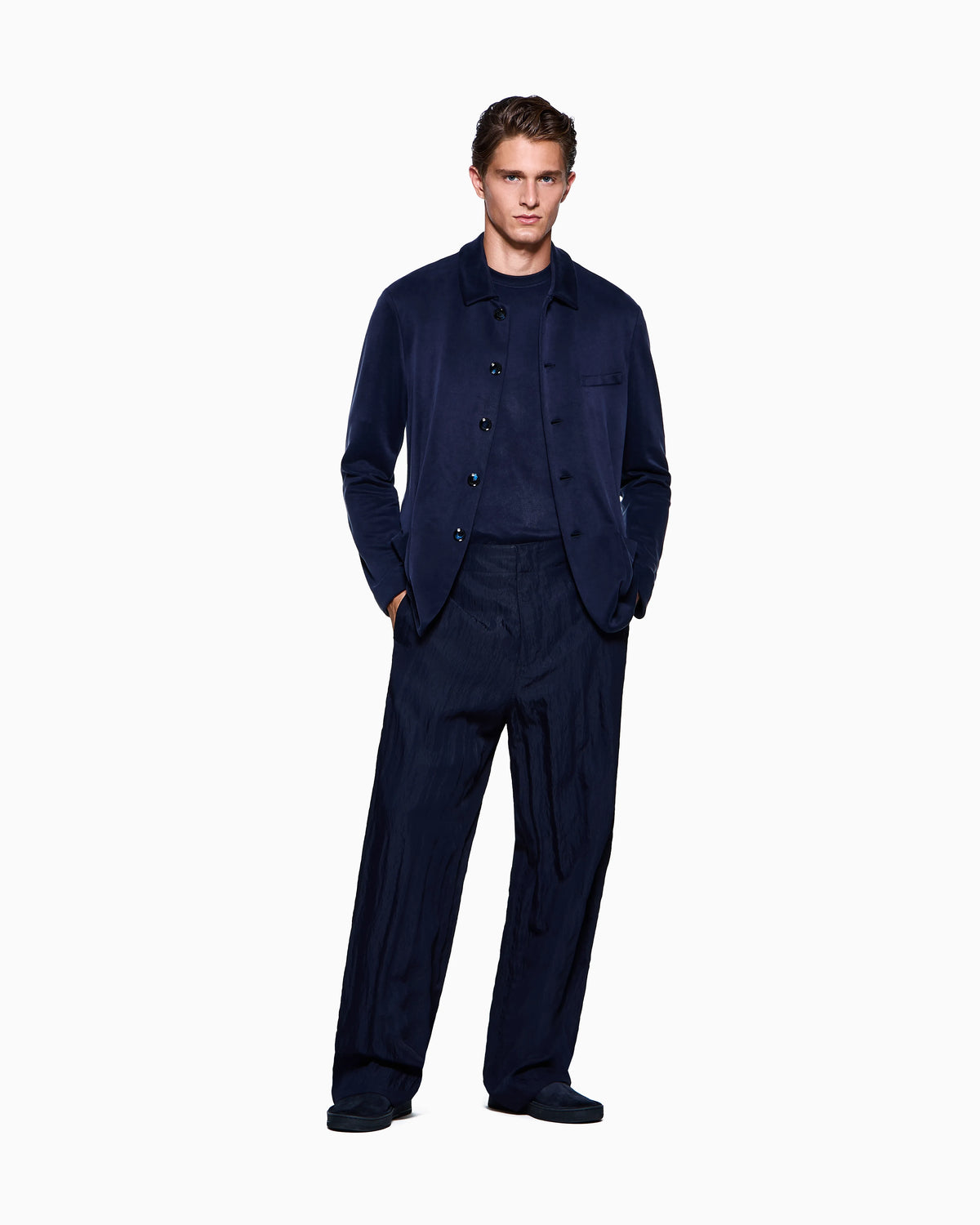 Single-breasted jacket in a cupro blend