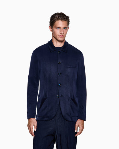 Single-breasted jacket in a cupro blend