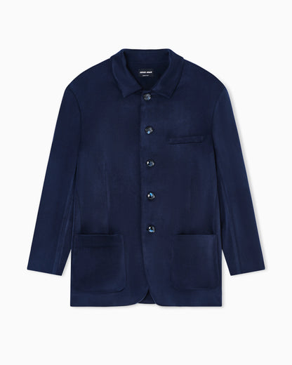 Single-breasted jacket in a cupro blend