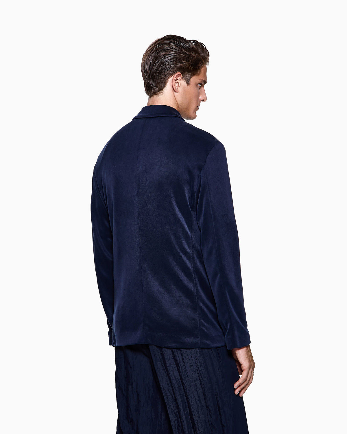 Single-breasted jacket in a cupro blend