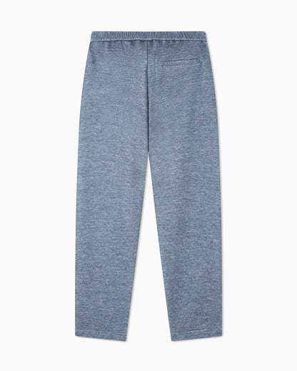 Flat-front trousers in modal and cashmere jersey fleece