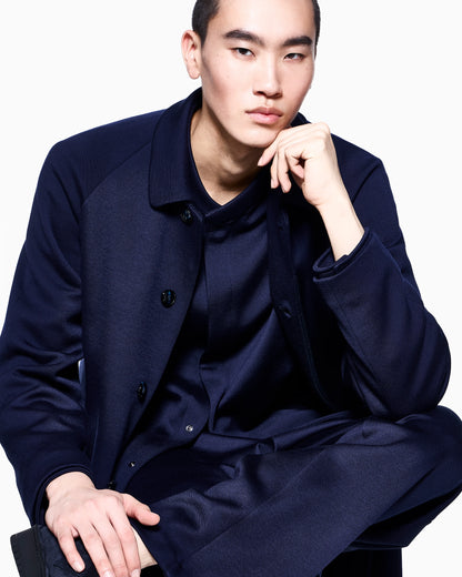Cashmere double jersey shirt jacket