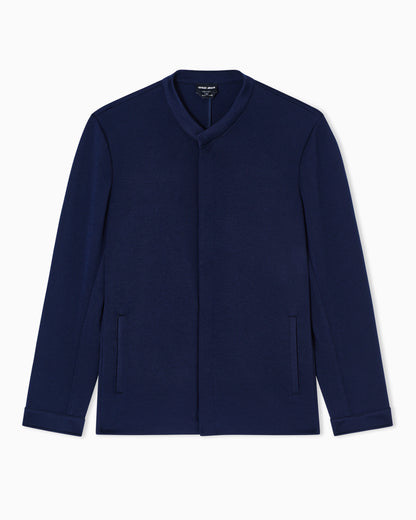 Cashmere double jersey shirt jacket