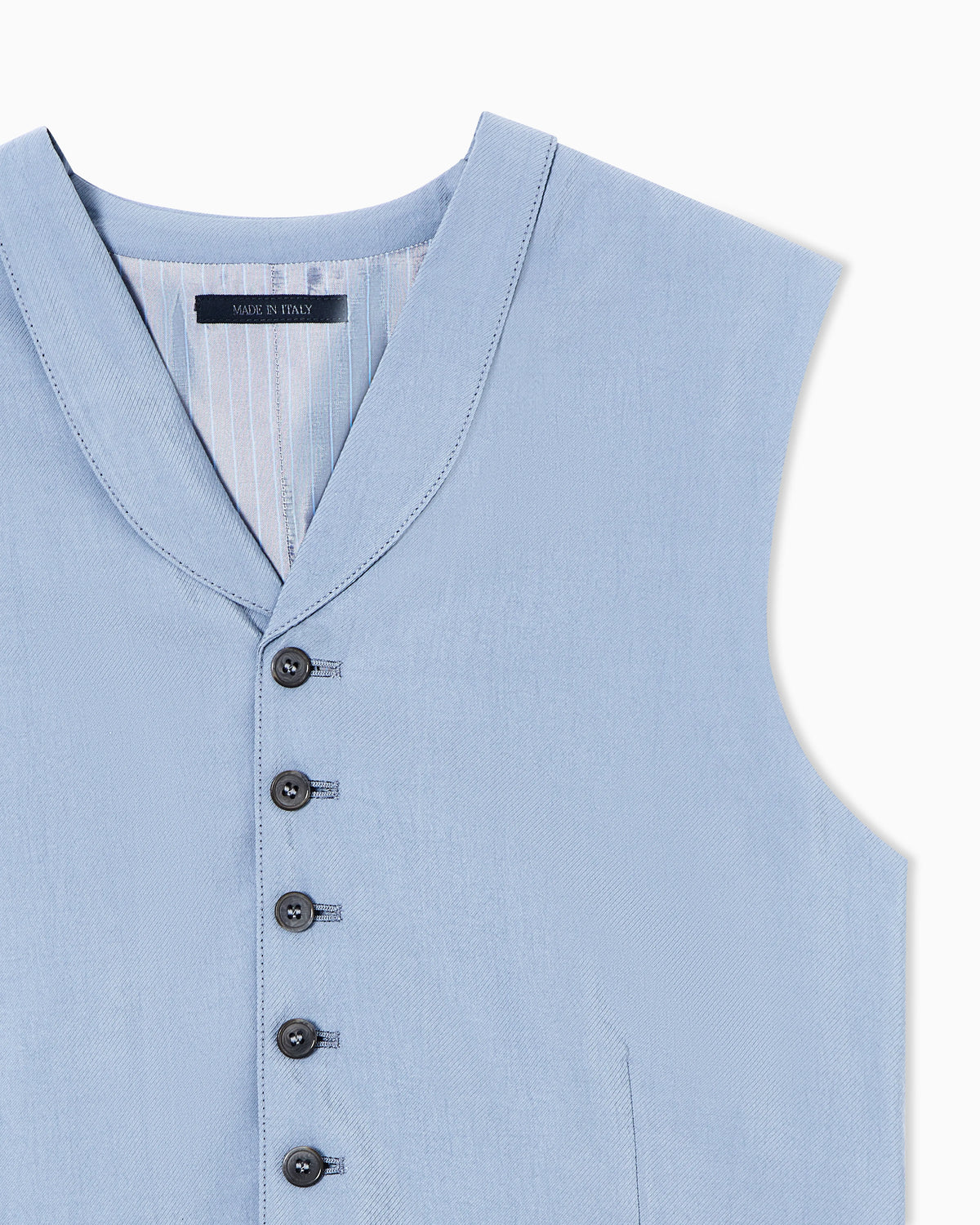washed silk single-breasted waistcoat