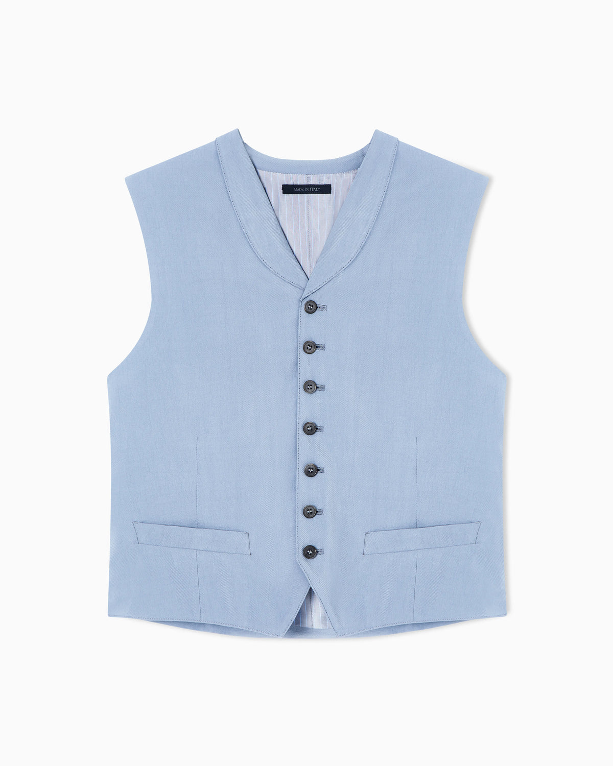washed silk single-breasted waistcoat