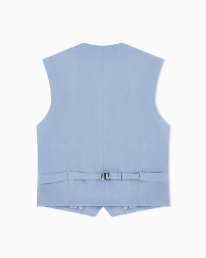 washed silk single-breasted waistcoat