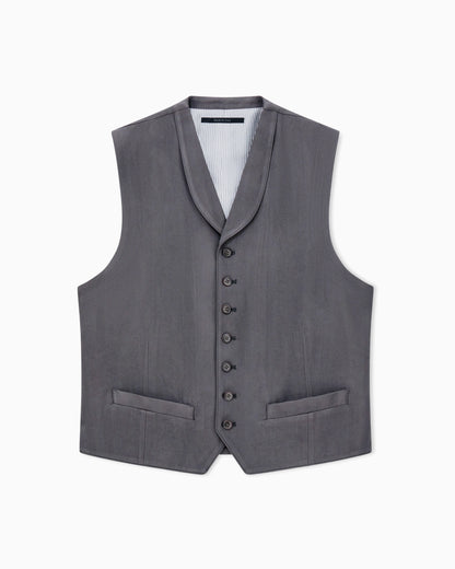 Single-breasted viscose waistcoat