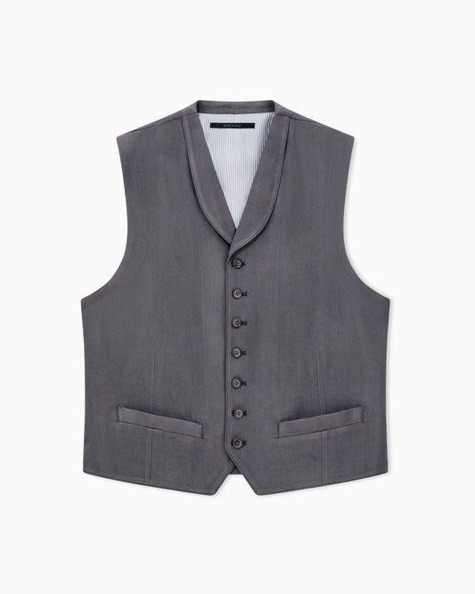 Single-breasted viscose waistcoat