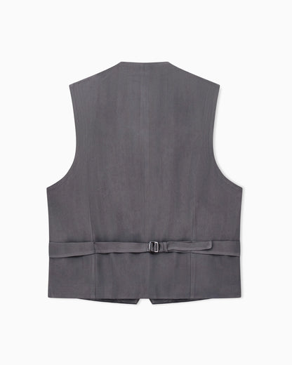 Single-breasted viscose waistcoat