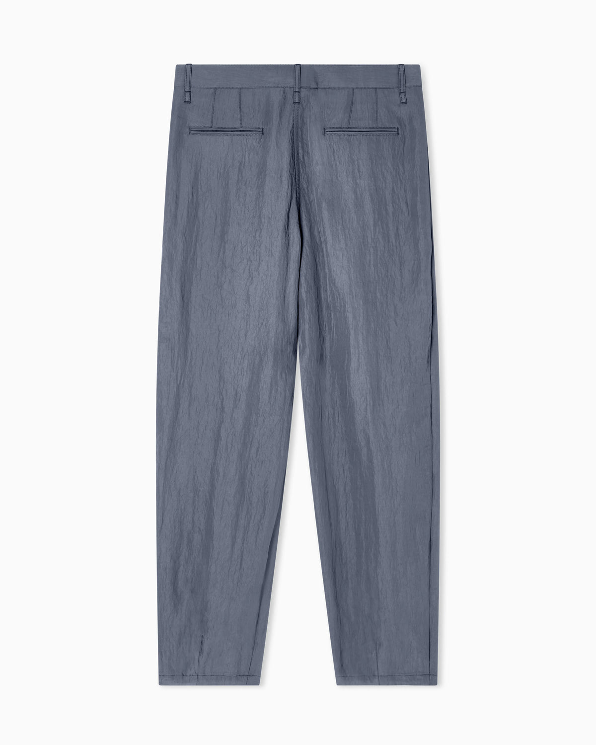 Single-pleat viscose technical twill trousers