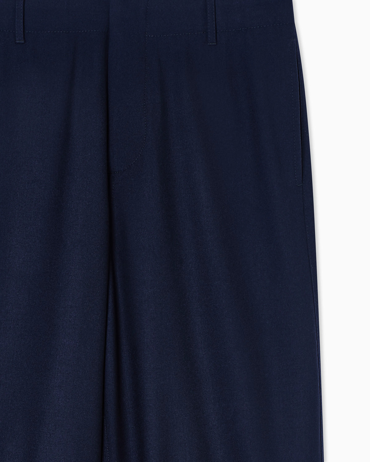 fluid wool flat-front trousers