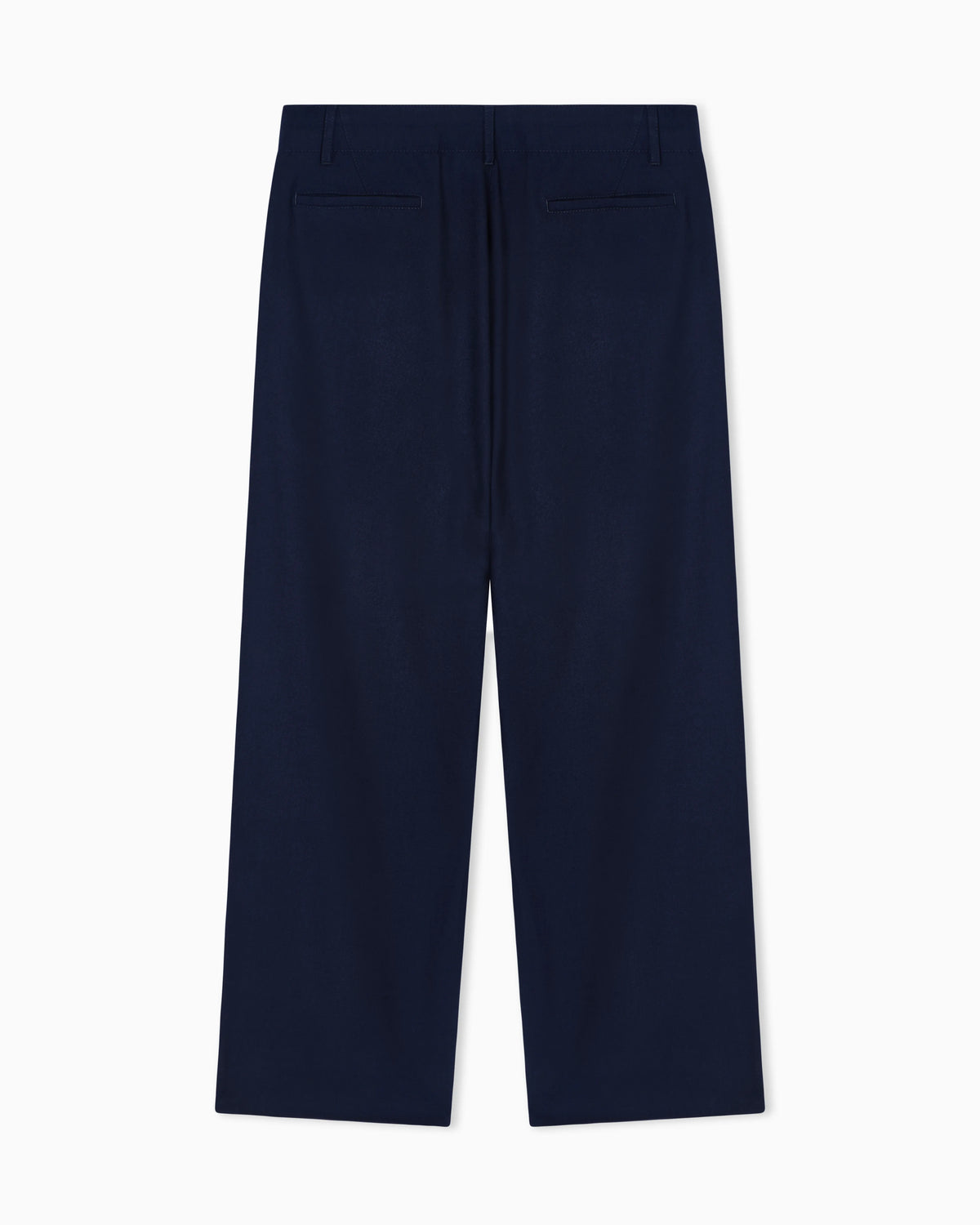 fluid wool flat-front trousers