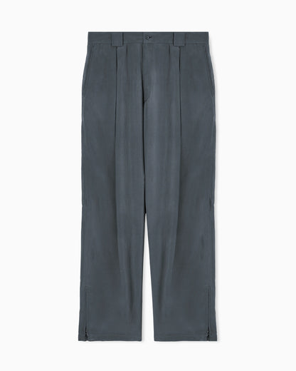 Single-pleat viscose trousers
