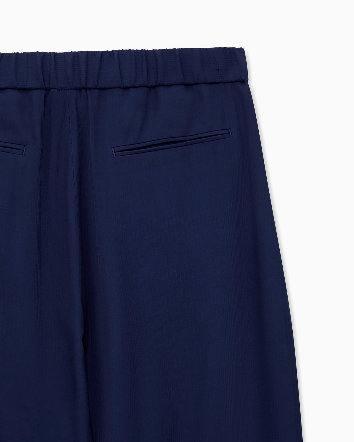 Viscose-canneté flat-front trousers