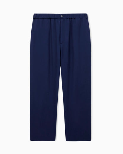 Viscose-canneté flat-front trousers