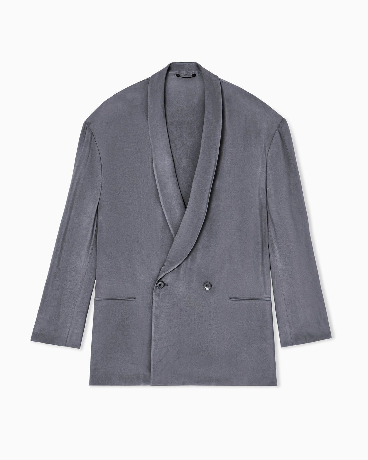 Double-breasted jacket in viscose twill
