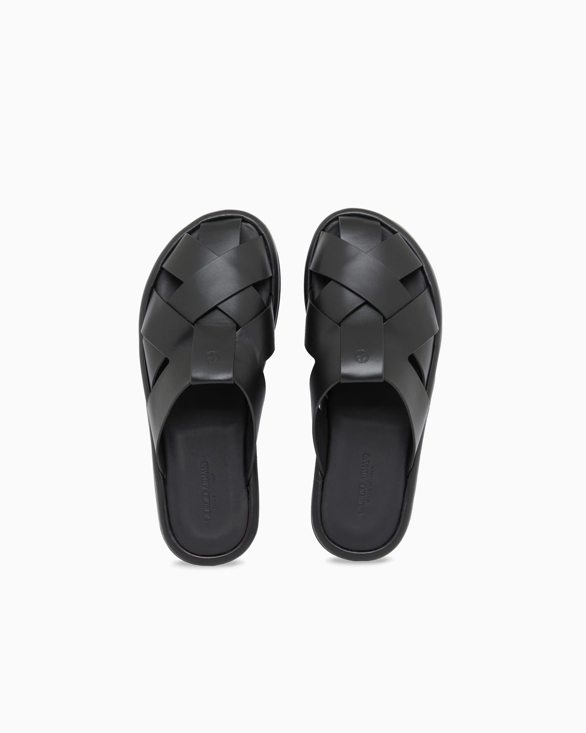 Cross-over napped calfskin sandals
