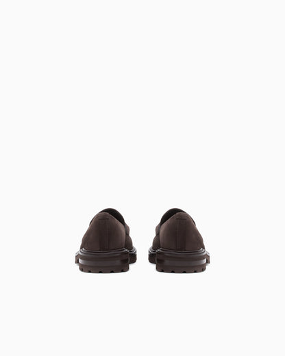 Loafer in suede with leather insole