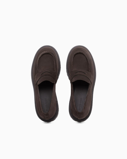 Loafer in suede with leather insole