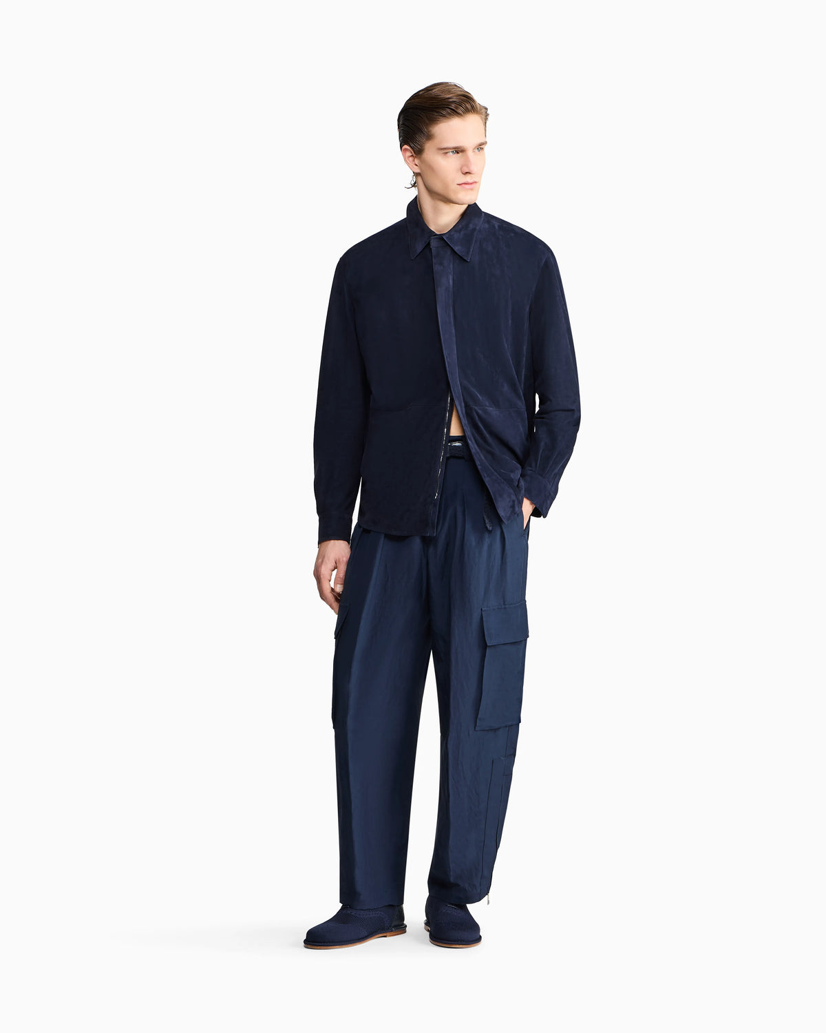 lambskin suede shirt jacket