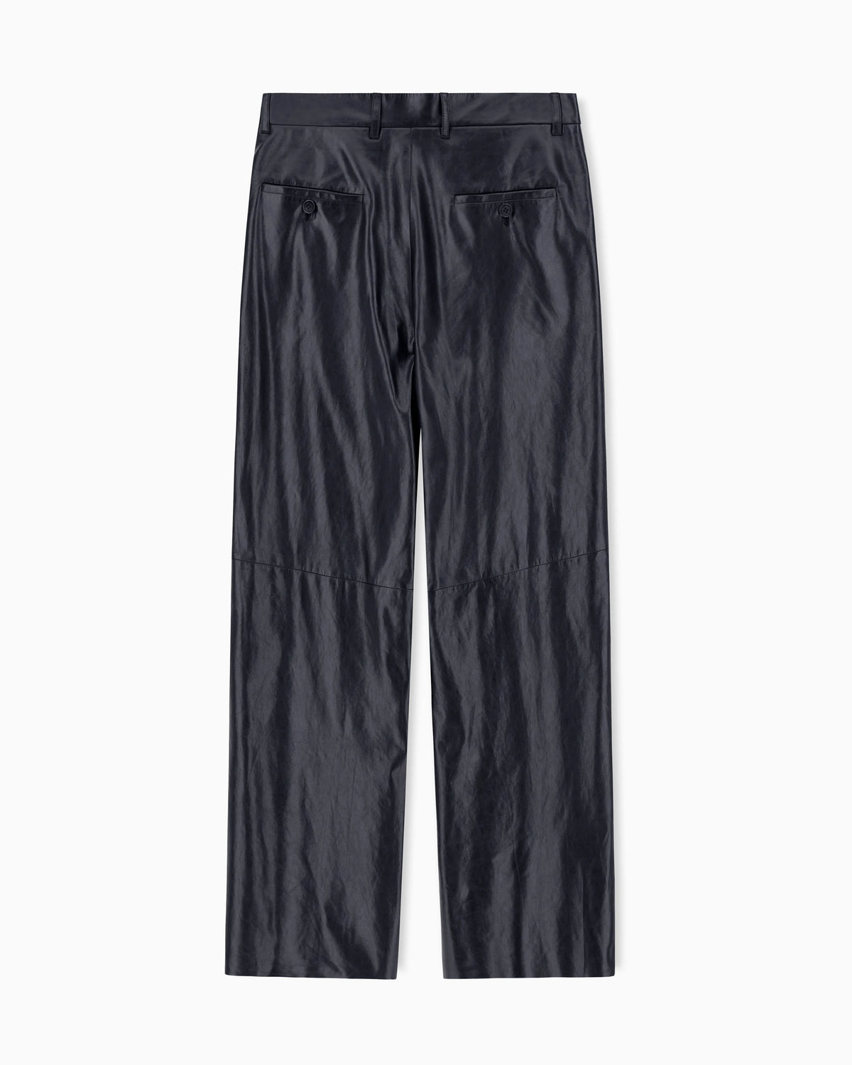 Nappa lambskin pleated trousers
