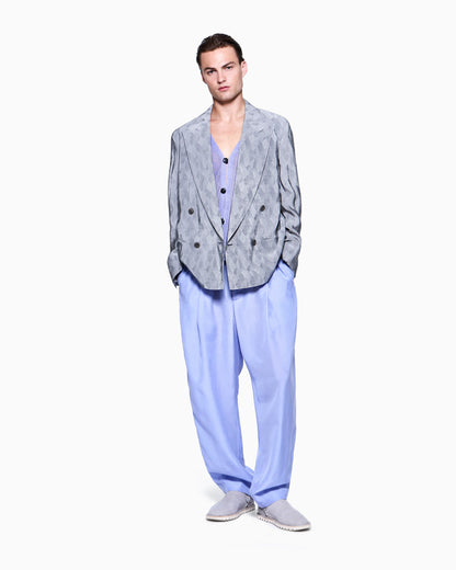 Single-breasted linen waistcoat