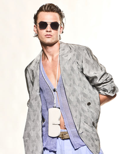 Single-breasted linen waistcoat