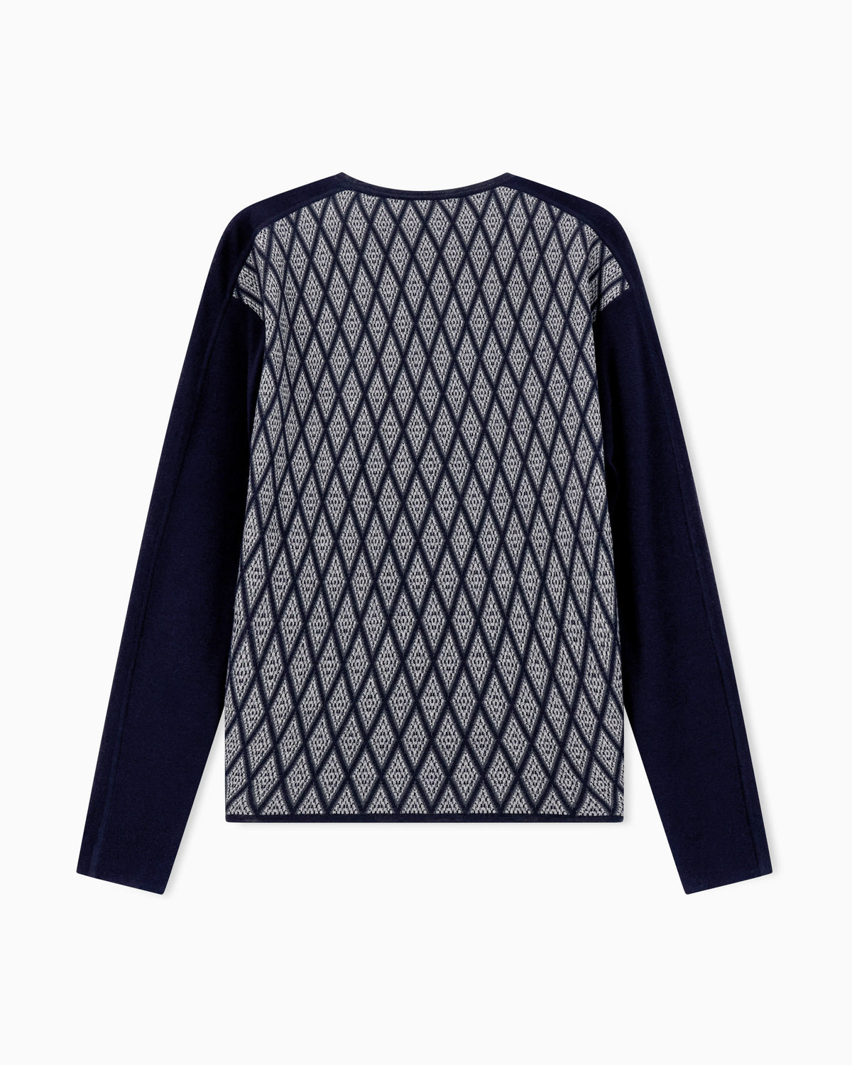 Jumper in virgin wool and cashmere jacquard