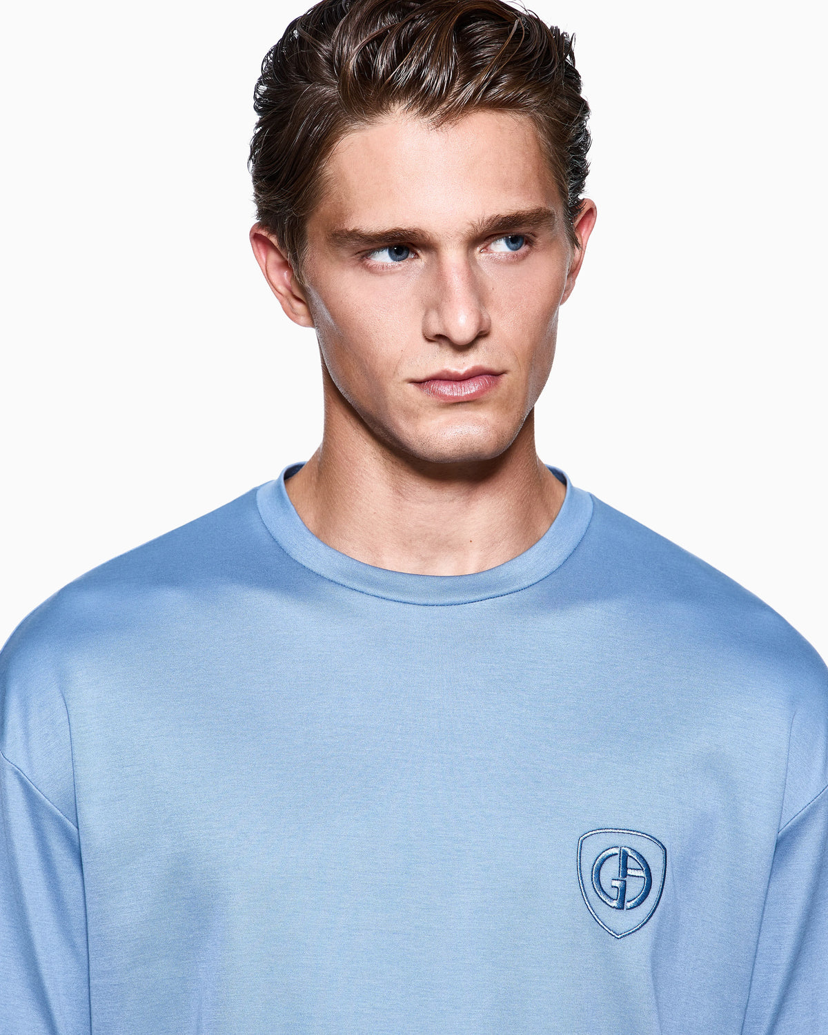 organic cotton interlock crew-neck T-shirt