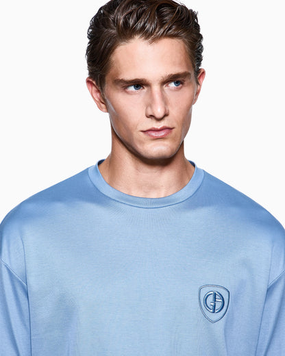 organic cotton interlock crew-neck T-shirt