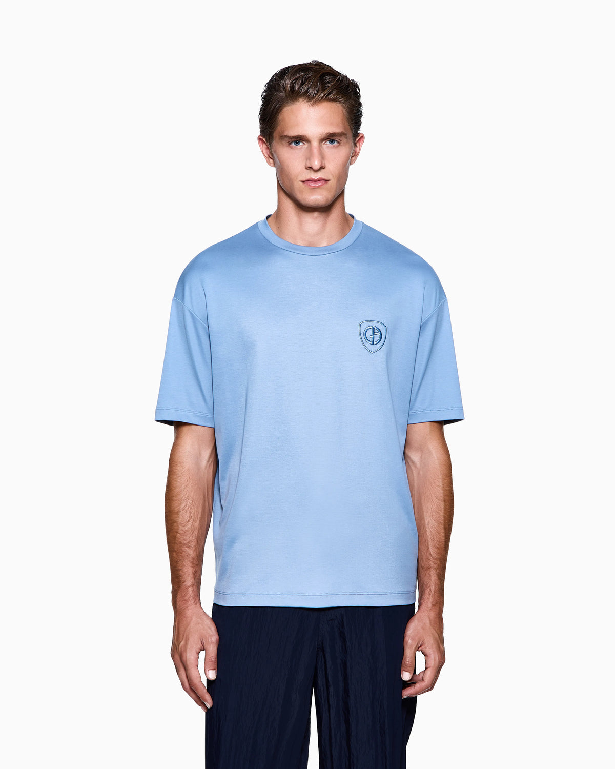 organic cotton interlock crew-neck T-shirt