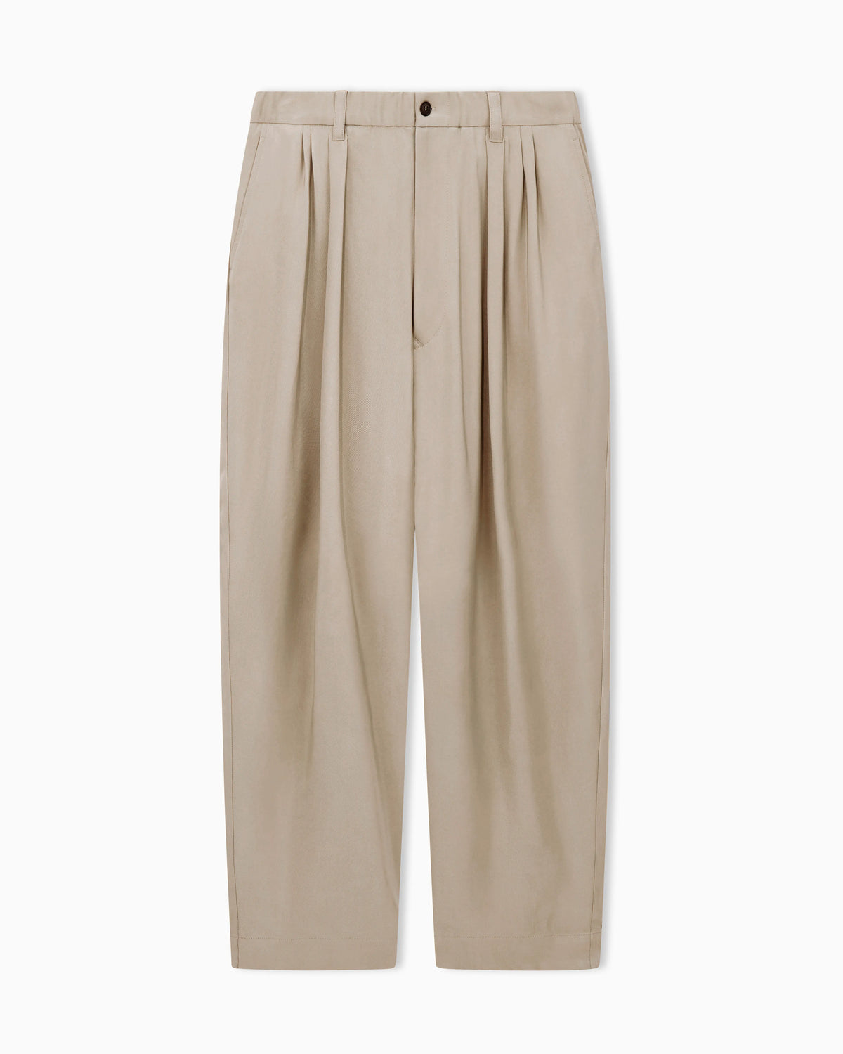 Faded viscose twill trousers with pleats