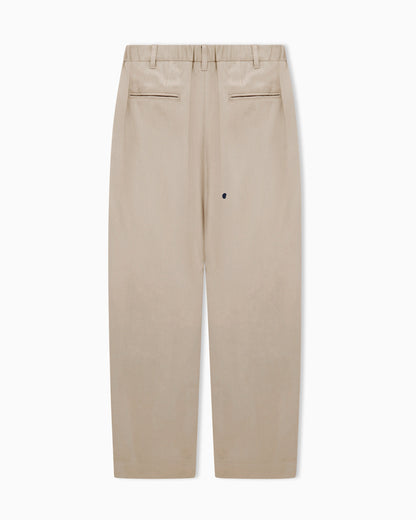 Faded viscose twill trousers with pleats