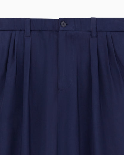 Faded viscose twill trousers with pleats